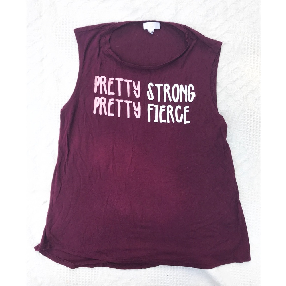 Maroon sleeveless workout top